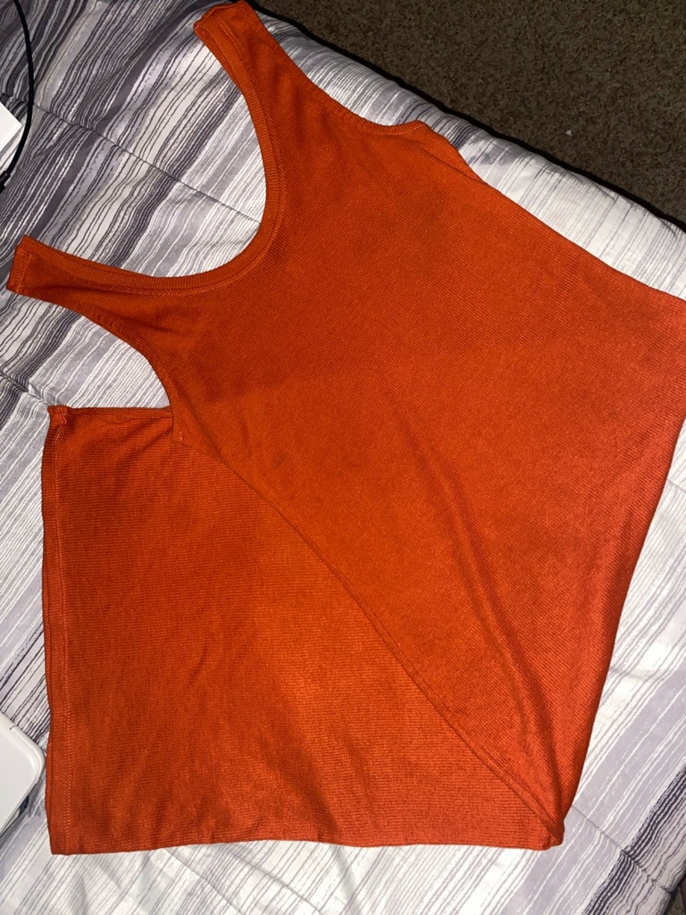 Women's NWOT Large Ribbed Tank Top - Burnt Orange